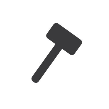 Çekiç inşaat simgesi düz tasarım