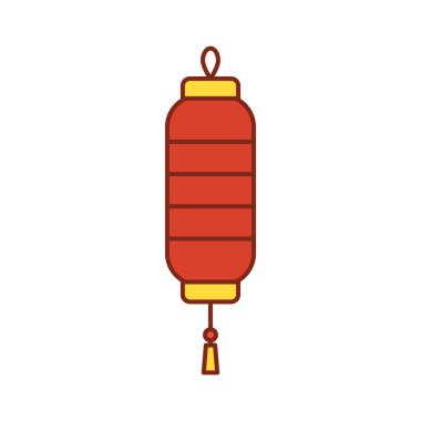 Çin fener simgesi düz tasarım