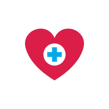 Sağlık haçı simgesi olan kalp şekli.