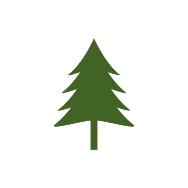 Noel çam ağacı simgesi düz tasarım