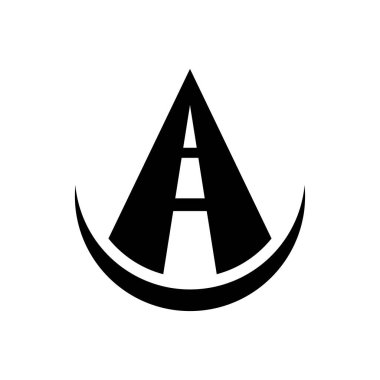 Yol yolu simgesi düz tasarım