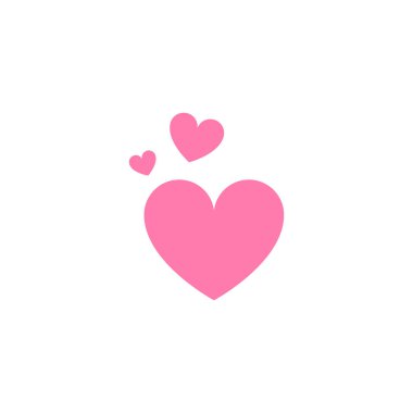 Aşk logosu resimli düz tasarım