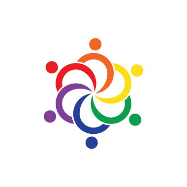 Engelli logosu, aile bakımı veya Toplumsal bakım vektörü düz tasarım