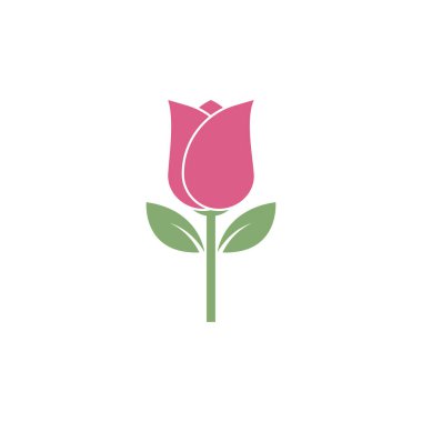 Gül çiçeği logo ilüstrasyon vektörü