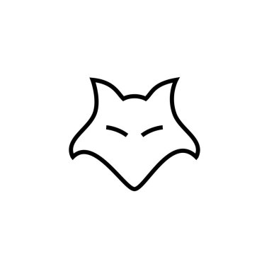 Fox logo illüstrasyon vektör şablonu