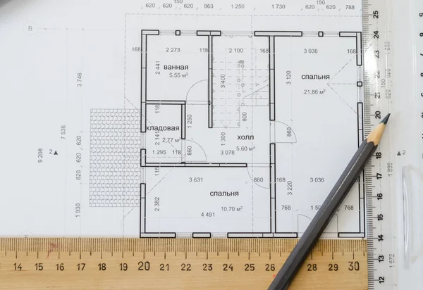 Arkitekturritning — Stockfoto