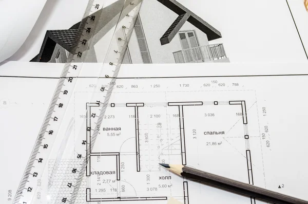 Architectural drawing — Stock Photo, Image