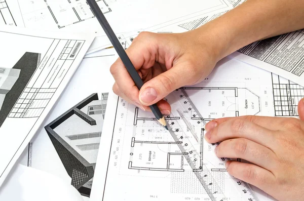 Architectural drawing — Stock Photo, Image