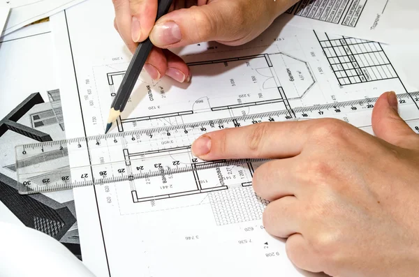 Architectural drawing — Stock Photo, Image