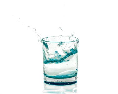 bir bardak su sıçramalarına
