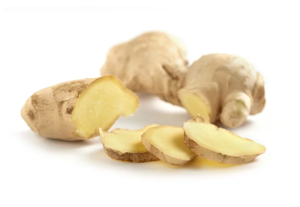 Cutted ginger on a white background — Stock Photo, Image