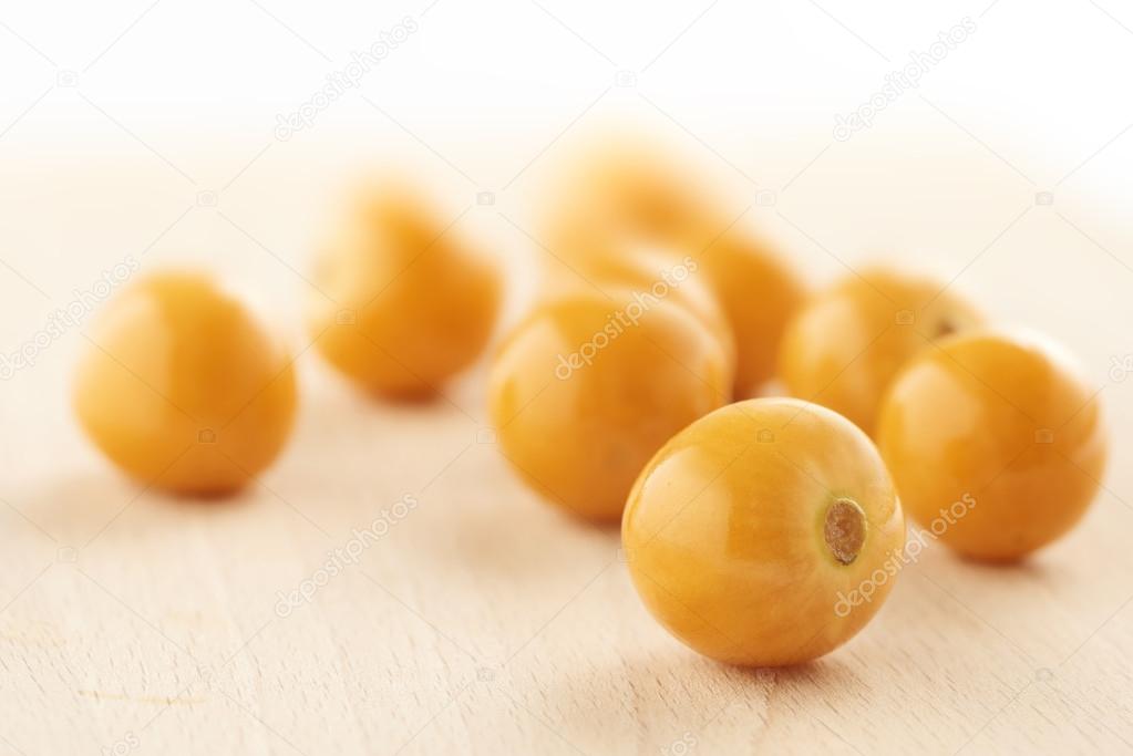 inca berries on a wooden background