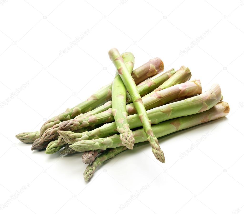 Fresh healthy green asparagus tips