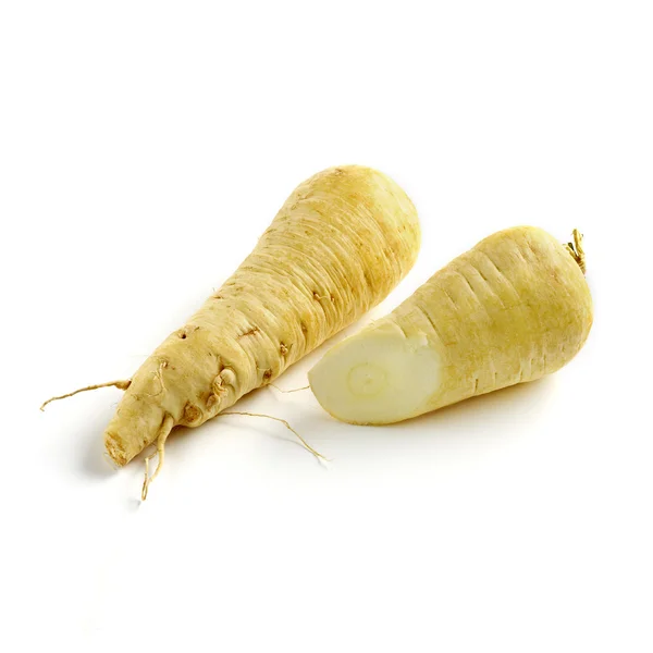 Whole and cut fresh parsnip — Stock Photo, Image