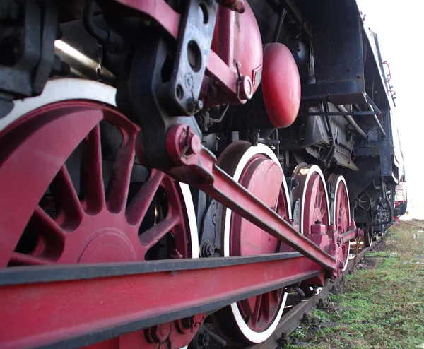 Old Rusty Steam Locomotive Retro Industry Vintage Railroad — Stock Photo, Image