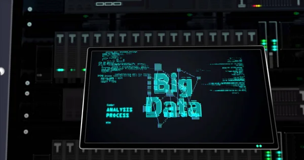 Tecnologia Big Data Análise Digital Inteligência Artificial Ciência Indústria Símbolos — Fotografia de Stock