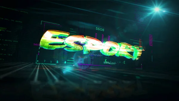 Esport Gaming Futuristische Illustration Cyberpunk Stil Modernes Abstraktes Hologramm Intro — Stockfoto