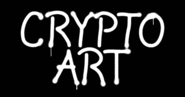 NFT Crypto Sanat Spreyle boyanmış yazı izole edilmiş. Graffiti konsepti koleksiyon sanatı hatıra ve engelleme teknolojisi. Hava fırçası boya metni. Şehir soyut sanat eserleri. Alfa kanalı siyah ve beyaz.