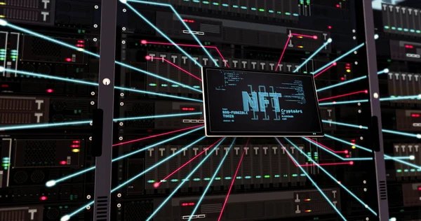 Nft Crypto Art Technology Collectibles Blockchain Transaction Non Fungible Token — стокове фото