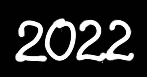2022 senelik sprey boya izole edilmiş. Graffiti konsepti sanat ikonu. Hava fırçası boyası. Şehir soyut sanat eserleri. Alfa kanalı siyah ve beyaz.