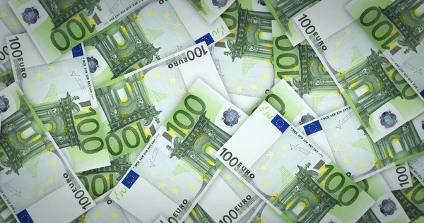 Euro Pile Money Illustration Eur Banknotes Background Concept Finance Economy — 图库照片