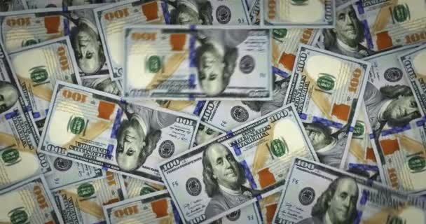 Dollar Growing Pile Money Usd Banknotes Loop Rotaring Seamless Looped — Stock Video