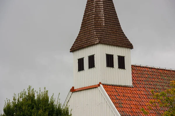 Detail Tower White Church — Stock Photo, Image