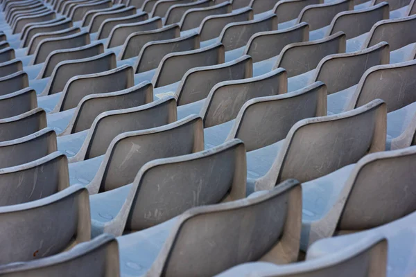 Assentos Cinzentos Vazios Tribuno Sentado — Fotografia de Stock