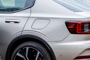 Mlndal, İsveç - 02 Nisan 2021: Kutup Yıldızı 2 'nin sol tarafı