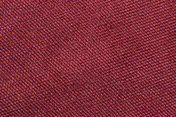 細かい赤い織りの織物のマクロ写真 — ストック写真
