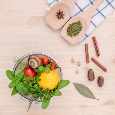 Fresh herbs and spices sage,rosemary,parsley,mint ,holy basil ,n
