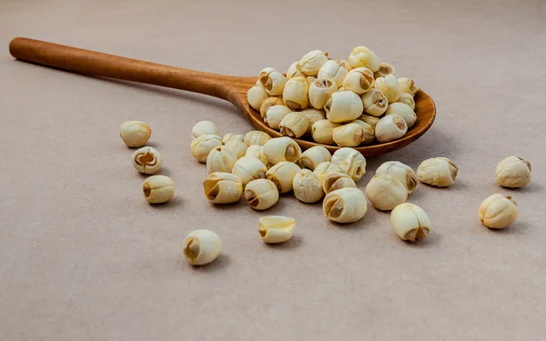 Composition of raw lotus seeds .The asian popular seed for food