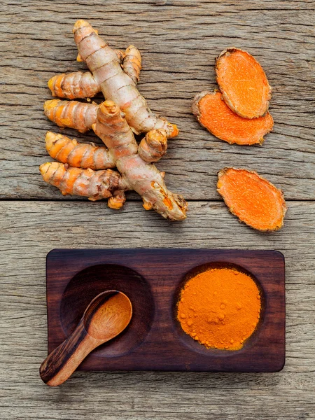 Alternative ingredients for skin care. Homemade scrub curcumin p — Stock Photo, Image