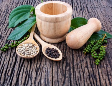 Biber beyaz biber, kara biber ve yeşil biber w tür