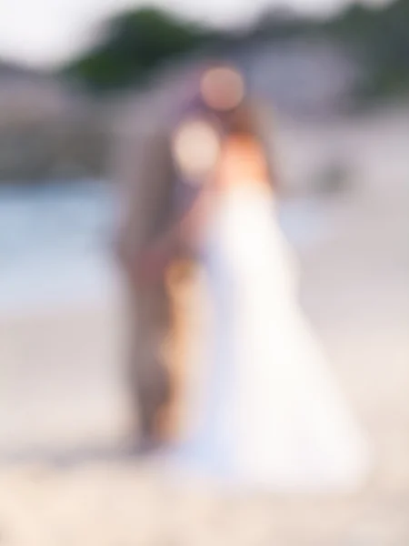 Defocus wedding ceremony venue on the beach , abstract blur back — Stock Photo, Image