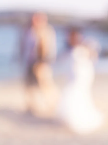 Defocus wedding ceremony venue on the beach , abstract blur back — Stock Photo, Image