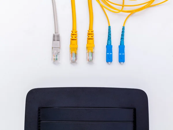 Fiber optik bağlayıcı devreleri kurulu ile görünümünü yukarıda.