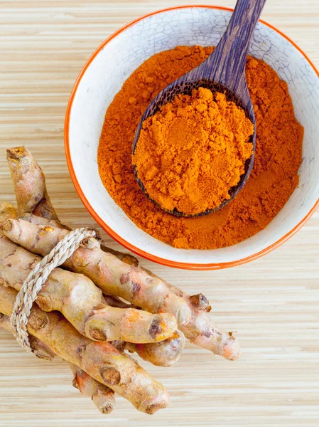 Natural Spa Ingredients . - Turmeric and honey  for skin care. — Stock Photo, Image