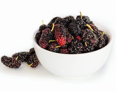 Seçici odak olgun dut makro çekim.