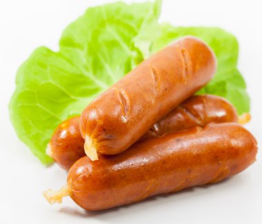 Izgara sosis ve sebze..