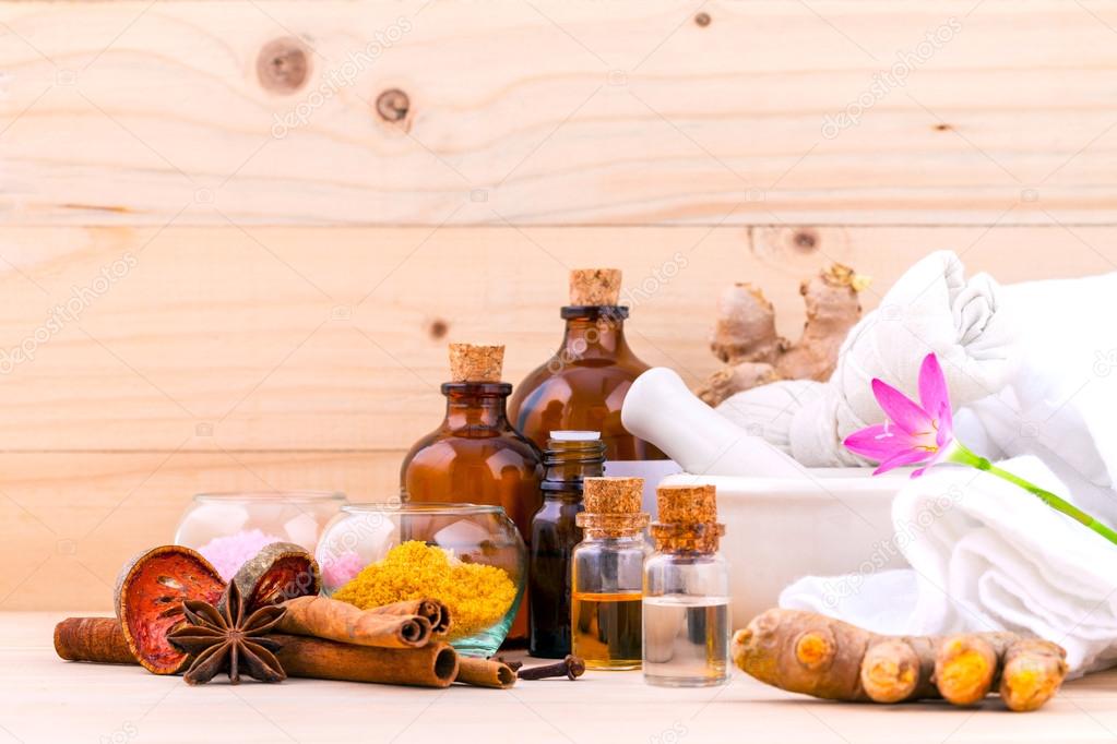 Natural Spa Ingredients Aromatherapy and Natural Spa theme  on w