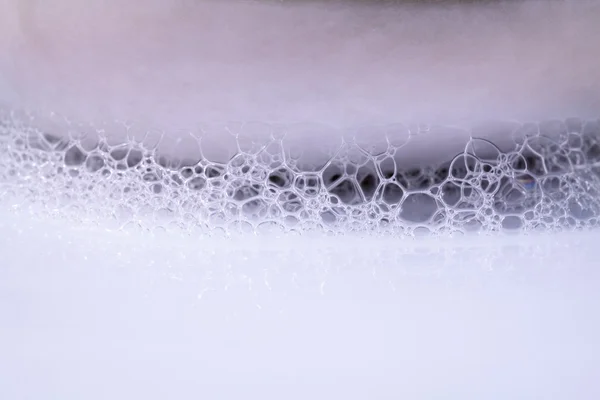 Structure of White Foam bubbles abstract texture on white backgr — Stock Photo, Image