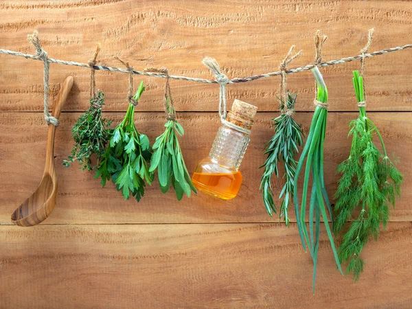 Assorted hanging herbs — Stock Photo, Image