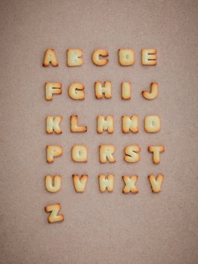 Cookies ABC in the form of alphabet A-Z