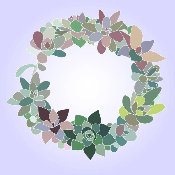 Succulents 화 환 스톡 일러스트레이션