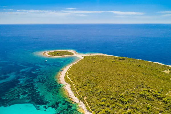 Erstaunliche Meereslandschaft Wunderschöner Archipel Der Insel Dugi Otok Kroatien Luftaufnahme — Stockfoto
