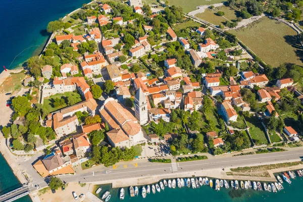 Vue Panoramique Vieille Ville Historique Osor Sur Île Cres Croatie — Photo