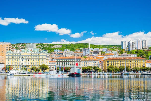 Uitzicht Het Water Van Stad Rijeka Kroatië — Stockfoto