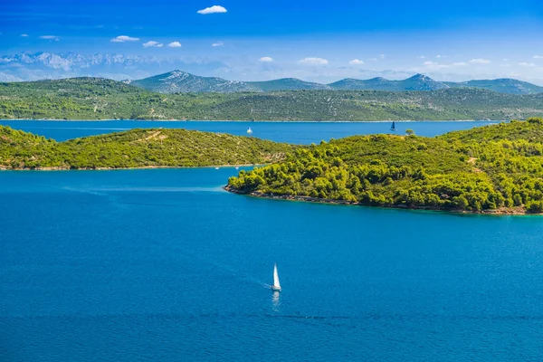 Vista Panorámica Increíble Costa Adriática Isla Rava Cerca Dugi Otok — Foto de Stock