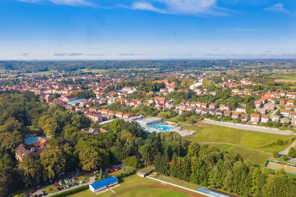 Vista Aérea Cidade Daruvar Croácia — Fotografia de Stock